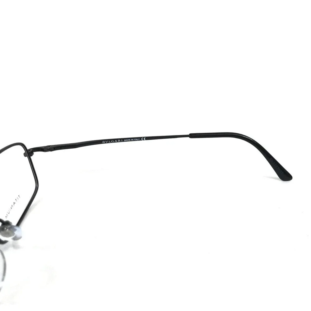 Bvlgari Eyeglasses Frames 191-T 411 Titanium Black Rectangle Full Rim 53-17-135